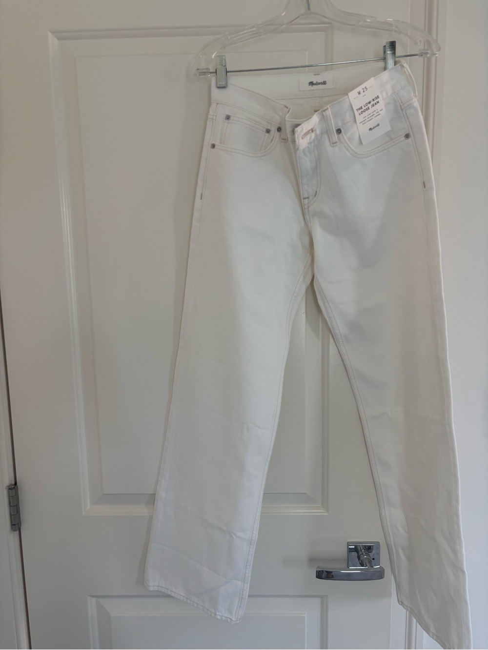Madewell White Straight-Leg Women's Jeans